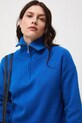 Sweter damski gładki z wiskozą niebieski RW25-SWD613