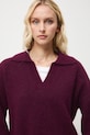 Medicine pulover dinlână de alpaca RW25-SWD700 burgundia