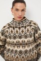 Medicine sweter z domieszką wełny multicolor RW25-SWD804