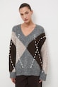 Medicine sweter z domieszką wełny RW25-SWD806 multicolor RW25