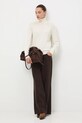 Medicine sweter z wełny merino RW25-SWD810 beżowy RW25