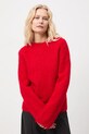 Medicine pulover din lână de alpaca RW25-SWDA13 rosu RW25