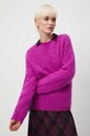 Medicine sweter z wełną alpaki RW25-SWDA13 fioletowy RW25