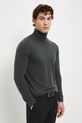 Medicine sweter z wełny merino wełna zielony RW25-SWM700