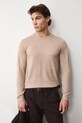 Medicine sweter wełniany okrągły beżowy RW25-SWM701