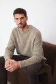 Medicine sweter okrągły brązowy RW25-SWM909