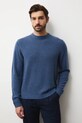 Sveter s prímesou vlny s textúrou RW25-SWMB11 modrá RW25