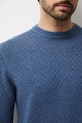 Sveter s prímesou vlny s textúrou RW25-SWMB11 modrá
