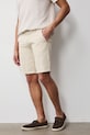 Szorty z domieszką lnu męskie z paskiem RW25-SZM101 beżowy RS26