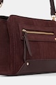 Torebka damska z imitacji zamszu i skóry ekologicznej bordowy RW25-TODA03