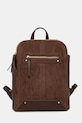 Plecak damski ze skóry ekologicznej i imitacji zamszu mieści A4 brązowy RW25-TPDA05