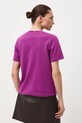 T-shirt bawełniany damski interlock gładki RW25-TSD041 fioletowy RW25