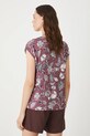 Odzież T-shirt bawełniany damski wzorzysty RW25.TSD101 bordowy