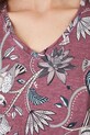 T-shirt bawełniany damski wzorzysty RW25.TSD101 bordowy