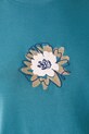 T-shirt bawełniany damski z elastanem interlock RW25-TSD102 turkusowy