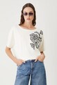 T-shirt damski z modalem z nadrukiem RW25-TSD108 beżowy RS26
