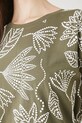 T-shirt bawełniany damski z wycięciem na plecach RW25-TSD109 zielony