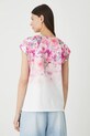Odzież T-shirt bawełniany damski w kwiaty RW25.TSD202 biały