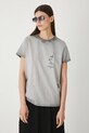 T-shirt bawełniany damski z kolekcji Lands of Legends – Avalon szary RW25-TSD255