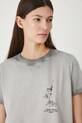 T-shirt bawełniany damski z kolekcji Lands of Legends – Avalon RW25-TSD255 szary