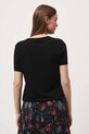Odzież T-shirt damski gładki z wiskozą RW25-TSD304 czarny