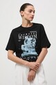 T-shirt bawełniany damski z kolekcji Science – Words of Wisdom RW25-TSD351 czarny RW25