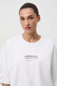 T-shirt bawełniany damski z kolekcji Science – Words of Wisdom RW25-TSD353 beżowy