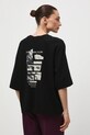 T-shirt bawełniany damski z kolekcji Science – Words of Wisdom RW25-TSD353 czarny RW25