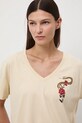 Medicine t-shirt bawełniany beżowy RW25-TSD401