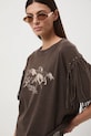 Medicine tricou din bumbac maro RW25-TSD402