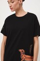 T-shirt bawełniany damski z okazji Dnia Psa – Zofia Różycka x Medicine czarny RW25-TSD452