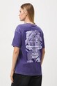 T-shirt bawełniany damski z kolekcji Tajemniczy Świat Medicine fioletowy RW25-TSD550