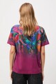 T-shirt bawełniany damski z elastanem z kolekcji Tajemniczy Świat Medicine fioletowy RW25-TSD551