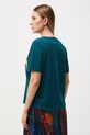 T-shirt bawełniany damski z kolekcji Tajemniczy Świat Medicine turkusowy RW25-TSD555