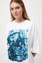 T-shirt bawełniany damski z kolekcji Tajemniczy Świat Medicine RW25-TSD556 beżowy RW25