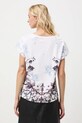 T-shirt bawełniany damski wzorzysty beżowy RW25-TSD702