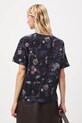 Odzież T-shirt bawełniany damski wzorzysty RW25-TSD703 czarny
