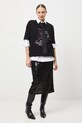 T-shirt bawełniany damski z kolekcji Narodowy Instytut Fryderyka Chopina x Medicine RW25-TSD753 czarny RW25