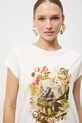 Medicine t-shirt bawełniany RW25-TSD755 beżowy