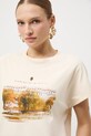 Medicine t-shirt bawełniany RW25-TSD756 beżowy