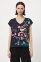 T-shirt bawełniany damski wzorzysty RW25-TSD901 multicolor RW25
