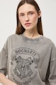 T-shirt bawełniany damski z kolekcji Harry Potter szary RW25-TSDB50