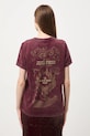 Oblečenie Bavlnené tričko Medicine RW25-TSDB56 burgundské