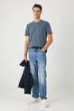 T-shirt bawełniany męski z elastanem gładki RW25.TSM010 zielony RW25