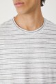 T-shirt bawełniany męski w pasy RW25.TSM014 beżowy