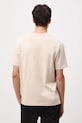 Odzież T-shirt bawełniany męski z efektem sprania RW25-TSM041 beżowy