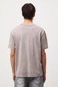 Odzież T-shirt bawełniany męski z efektem sprania RW25-TSM041 szary