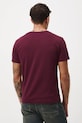 Odzież T-shirt męski z fakturą RW25-TSM052 bordowy
