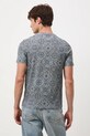 Odzież T-shirt bawełniany męski wzorzysty RW25-TSM071 turkusowy