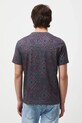 Odzież T-shirt bawełniany męski wzorzysty RW25-TSM071 bordowy